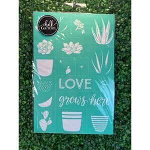 New Chalk Couture Transfer Love Grows Here Crafting Gift